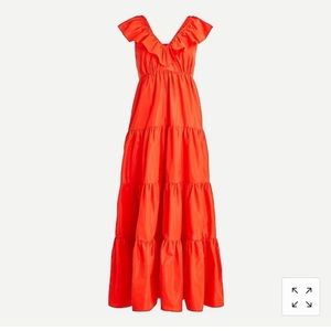 NWT Jcrew Tiered Maxi Dress Tafetta